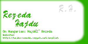 rezeda hajdu business card